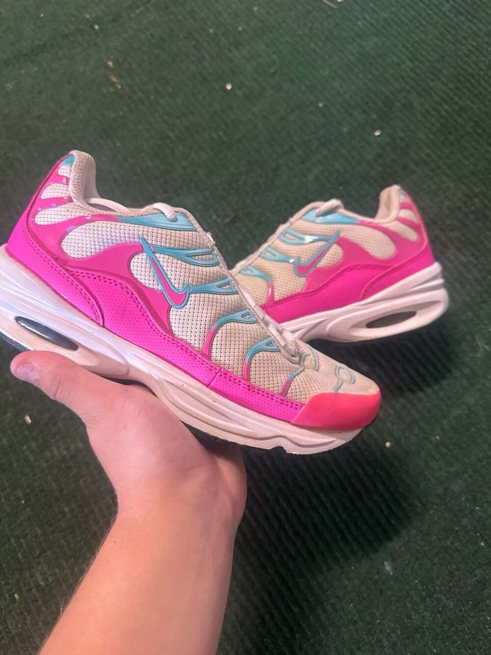 Nike Air Max Plus GS South Beach White Pink Mint Green 3 Youth/ 4.5 Women